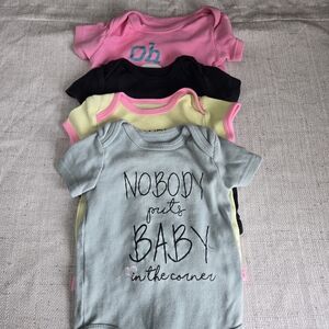 Baby Bundle - Baby One-Piece Pack - Pastel Mint, Pink, Yellow, Black